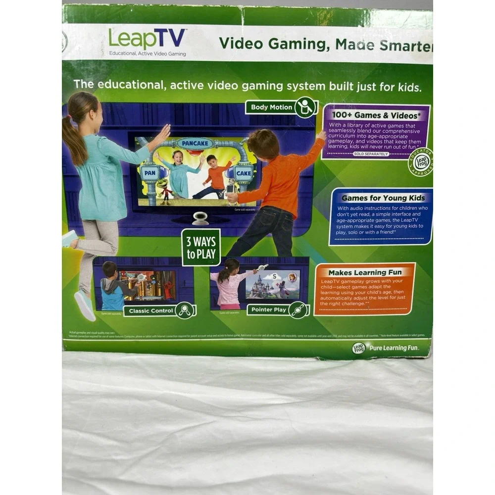 Leap Frog Leap TV Educational Active Video Gaming System 3-8 Yrs